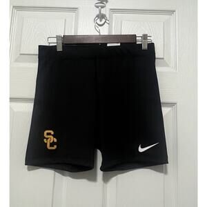 Nike Women's California USC Trojans Half Tight Running Compression Short M Black